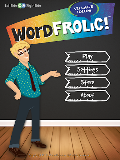 WordFrolic! Home screen